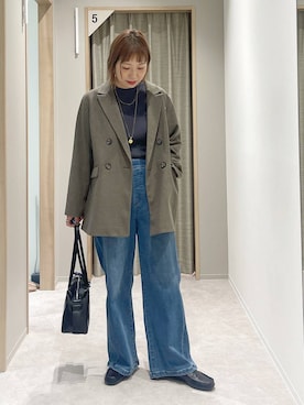 「アイテム（ボストンバッグ）」を使った、kusuko1103さん（レディース・163cm・40代）の秋コーディネート