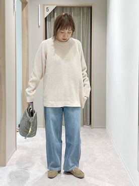 「アイテム（バッグ、グリーン系）」を使った、kusuko1103さん（レディース・163cm）の冬コーディネート