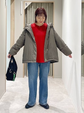 「アイテム（ダウンジャケット/コート）」を使った、kusuko1103さん（レディース・163cm・40代）の秋コーディネート