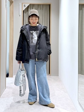 「アイテム（モカシン/デッキシューズ）」を使った、kusuko1103さん（レディース・163cm・40代）の秋コーディネート
