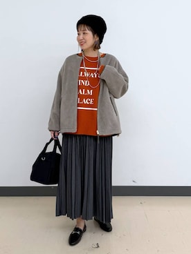 「アイテム（トートバッグ）」を使った、kusuko1103さん（レディース・163cm・40代）の冬コーディネート