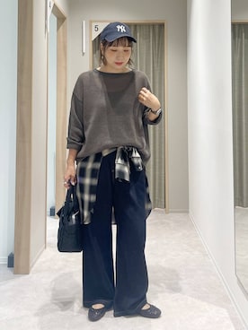 「アイテム（バレエシューズ）」を使った、kusuko1103さん（レディース・163cm・40代）の秋コーディネート