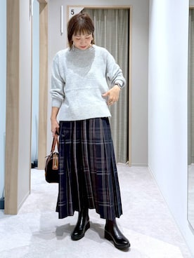 「アイテム（ブーツ）」を使った、kusuko1103さん（レディース・163cm・40代）の秋コーディネート