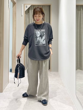 「GLOBAL WORK（グローバルワーク）のUNISEX/ステンレスチェーンネックレス/583411（ネックレス）」を使った、kusuko1103さん（レディース・163cm）の秋コーディネート