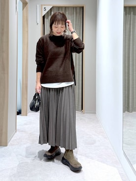 「アイテム（ハンドバッグ）」を使った、kusuko1103さん（レディース・163cm・40代）の冬コーディネート