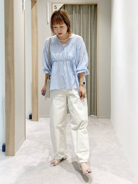 「アイテム（タンクトップ）」を使った、kusuko1103さん（レディース・163cm・40代）の夏コーディネート