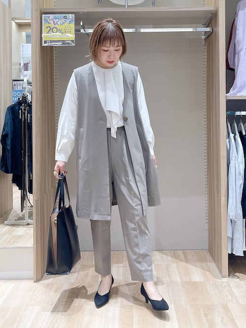 お手入れらくらくボウタイ風ブラウス/133607(シャツ/ブラウス お手入れらくらくボウタイ風ブラウス/133607(シャツ/ブラウス