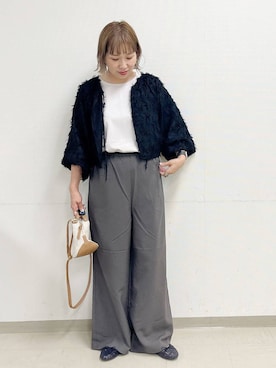 「アイテム（バレエシューズ）」を使った、kusuko1103さん（レディース・163cm・40代）の秋コーディネート