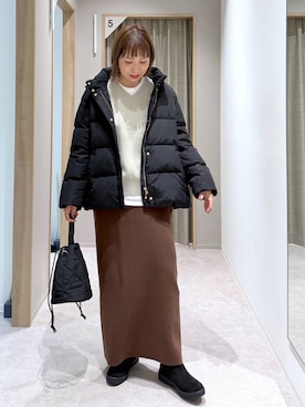 「GLOBAL WORK（グローバルワーク）のアイテム（ダウンジャケット/コート）」を使った、kusuko1103さん（レディース・163cm）の冬コーディネート