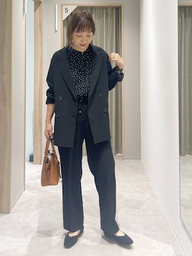 「GLOBAL WORK（グローバルワーク）のアイテム（テーラードジャケット）」を使った、kusuko1103さん（レディース・163cm）の秋コーディネート
