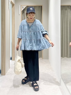 「アイテム（タンクトップ）」を使った、kusuko1103さん（レディース・163cm・40代）の夏コーディネート