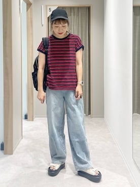 「アイテム（キャップ）」を使った、kusuko1103さん（レディース・163cm・40代）の夏コーディネート