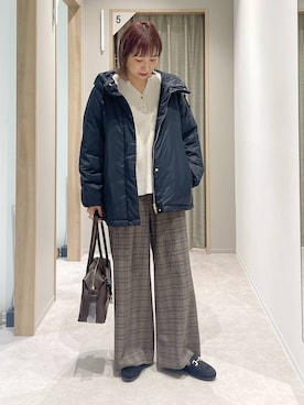 「アイテム（ローファー）」を使った、kusuko1103さん（レディース・163cm・40代）の秋コーディネート