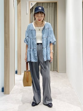「アイテム（タンクトップ）」を使った、kusuko1103さん（レディース・163cm・40代）の夏コーディネート