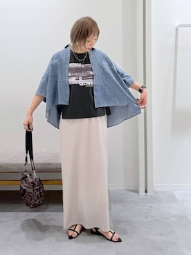 「GLOBAL WORK（グローバルワーク）のアイテム」を使った、kusuko1103さん（レディース・163cm）の夏コーディネート