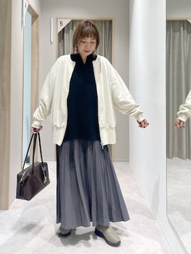 「アイテム（ボストンバッグ）」を使った、kusuko1103さん（レディース・163cm・40代）の秋コーディネート