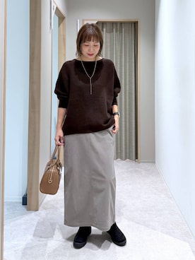 「アイテム（ボストンバッグ）」を使った、kusuko1103さん（レディース・163cm・40代）の冬コーディネート