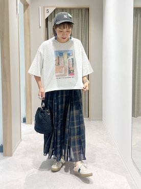 「アイテム（スニーカー）」を使った、kusuko1103さん（レディース・163cm・40代）の夏コーディネート