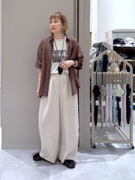「アイテム（シャツ/ブラウス）」を使った、kusuko1103さん（レディース・163cm・40代）の夏コーディネート