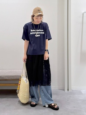 「NEW ERA（ニューエラ）のNEW ERA/CASUAL CLASSIC/26/616621（キャップ、ベージュ系）」を使った、kusuko1103さん（レディース・163cm）の春コーディネート