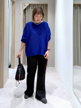 「アイテム（モカシン/デッキシューズ）」を使った、kusuko1103さん（レディース・163cm・40代）の冬コーディネート