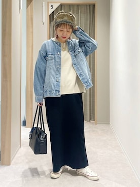 「アイテム（デニムジャケット）」を使った、kusuko1103さん（レディース・163cm・40代）の秋コーディネート