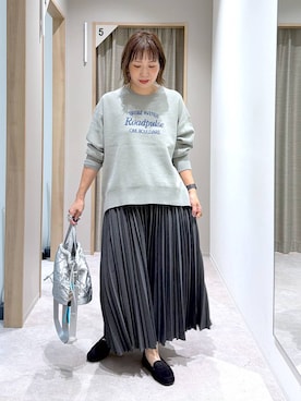 「アイテム（モカシン/デッキシューズ）」を使った、kusuko1103さん（レディース・163cm・40代）の冬コーディネート