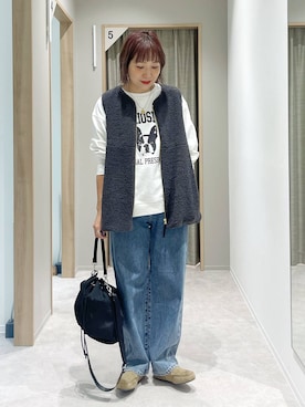 「アイテム（モカシン/デッキシューズ）」を使った、kusuko1103さん（レディース・163cm）の秋コーディネート