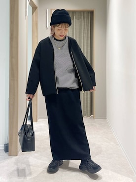 「アイテム（ボストンバッグ）」を使った、kusuko1103さん（レディース・163cm）の秋コーディネート