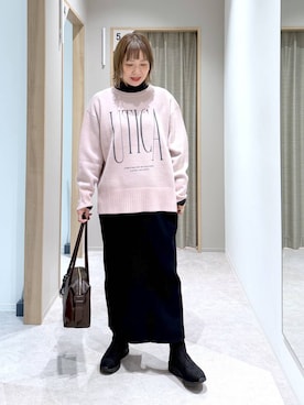 「アイテム（ボストンバッグ）」を使った、kusuko1103さん（レディース・163cm・40代）の冬コーディネート