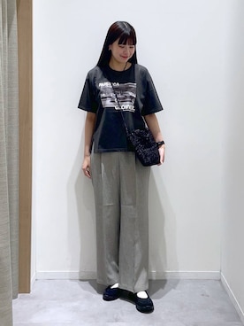 「GLOBAL WORK（グローバルワーク）のスッキリイージーパンツ/629832（Pants、ベージュ系）」を使った、ニカさんの春コーディネート