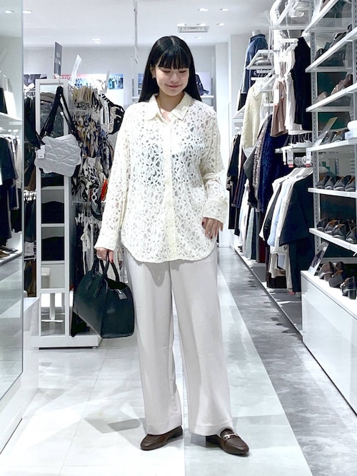 セール】起毛フラワーレースシャツ/603586（シャツ/ブラウス）｜GLOBAL