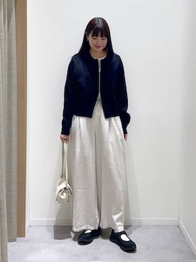 「GLOBAL WORK（グローバルワーク）のスペ軽お財布ショルダー2/580785（Shoulderbag、ベージュ系）」を使った、ニカさんの春コーディネート