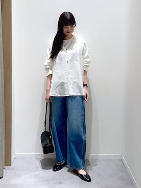 「GLOBAL WORK（グローバルワーク）のらくっション撥水フィットパンプス/135895（Pumps、ブラック系）」を使った、ニカさんの春コーディネート