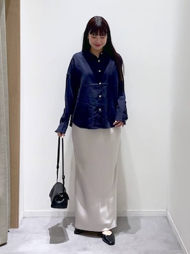 「GLOBAL WORK（グローバルワーク）のらくっション撥水フィットパンプス/135895（Pumps、ブラック系）」を使った、ニカさんの春コーディネート