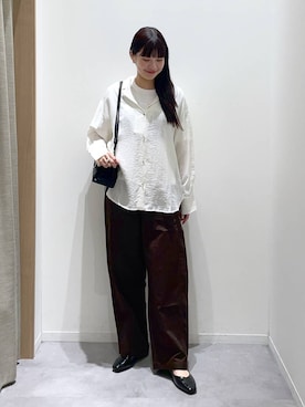 「GLOBAL WORK（グローバルワーク）のらくっション撥水フィットパンプス/135895（Pumps、ブラック系）」を使った、ニカさんの春コーディネート
