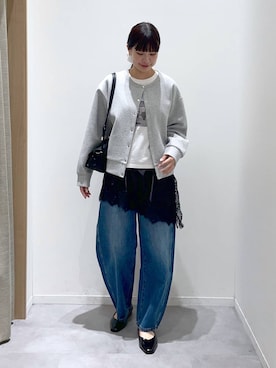 「GLOBAL WORK（グローバルワーク）のらくっション撥水フィットパンプス/135895（Pumps、ブラック系）」を使った、ニカさんの春コーディネート