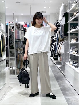 「アイテム（シューズ）」を使った、西尾有加さん（レディース・164cm・20代）の夏コーディネート