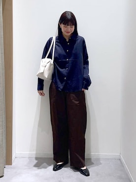 「GLOBAL WORK（グローバルワーク）のらくっション撥水フィットパンプス/135895（Pumps、ブラック系）」を使った、ニカさんの春コーディネート