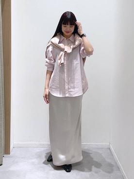 「GLOBAL WORK（グローバルワーク）のアイテム（トップス）」を使った、ニカさん（レディース・164cm）の春コーディネート