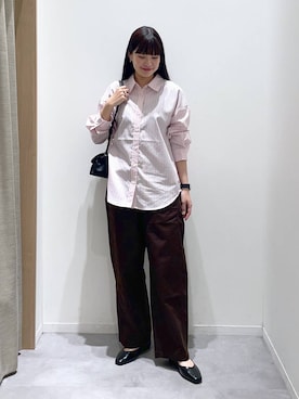 「GLOBAL WORK（グローバルワーク）のらくっション撥水フィットパンプス/135895（Pumps、ブラック系）」を使った、ニカさんの春コーディネート