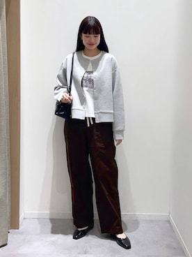 「GLOBAL WORK（グローバルワーク）のらくっション撥水フィットパンプス/135895（Pumps、ブラック系）」を使った、ニカさんの春コーディネート