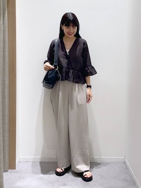 「GLOBAL WORK（グローバルワーク）のアイテム（アクセサリー）」を使った、ニカさん（レディース・164cm）の夏コーディネート