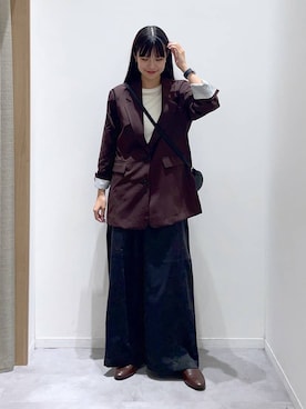 「GLOBAL WORK（グローバルワーク）のアイテム（テーラードジャケット）」を使った、ニカさん（レディース・164cm）の秋コーディネート
