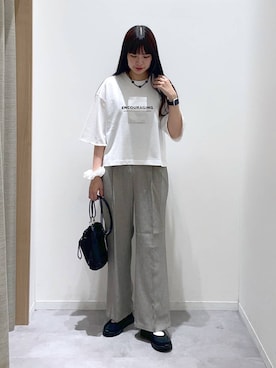 「GLOBAL WORK（グローバルワーク）のアイテム（スウェット）」を使った、ニカさん（レディース・164cm）の春コーディネート