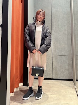「お出かけスタイル」｜「アイテム（ブルゾン）」を使った、HIROさん（レディース・150cm）の冬コーディネート