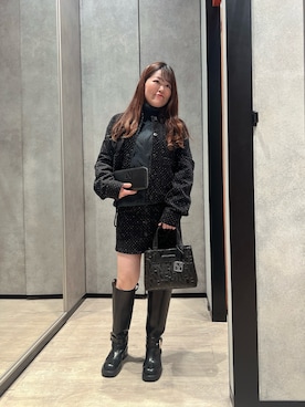 「アイテム（財布）」を使った、HIROさん（レディース・150cm）の冬コーディネート