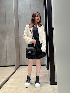 「ARMANI EXCHANGE（アルマーニエクスチェンジ）のアイテム（ブルゾン）」を使った、HIROさん（レディース・150cm）の春コーディネート