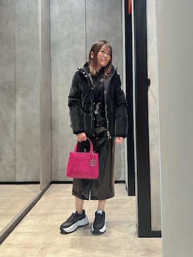 「ARMANI EXCHANGE（アルマーニエクスチェンジ）のアイテム（ダウンジャケット/コート）」を使った、HIROさん（レディース・150cm）の秋コーディネート