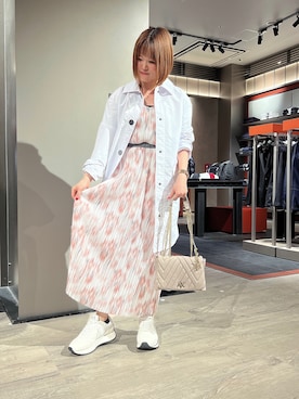 「ARMANI EXCHANGE（アルマーニエクスチェンジ）のアイテム（トレンチコート）」を使った、HIROさん（レディース・150cm）の春コーディネート